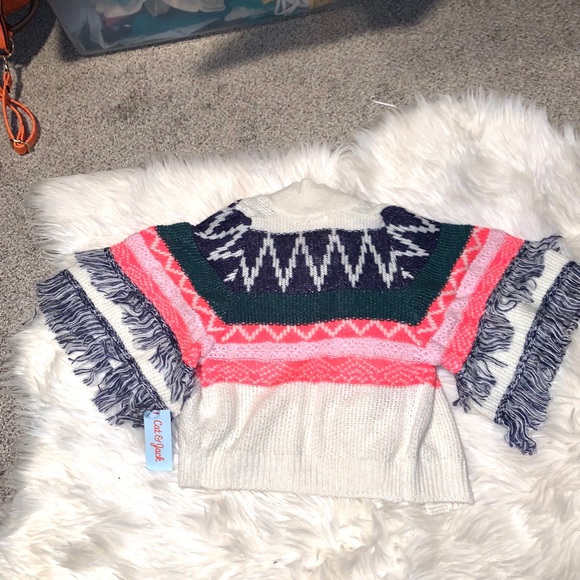 Cat & Jack Girls Cardigan Afghan 6 - Picture 7 of 10